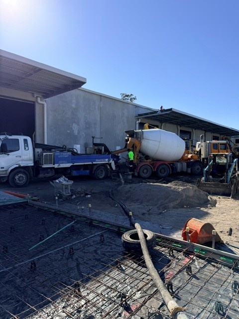 Commercial concrete pumping project