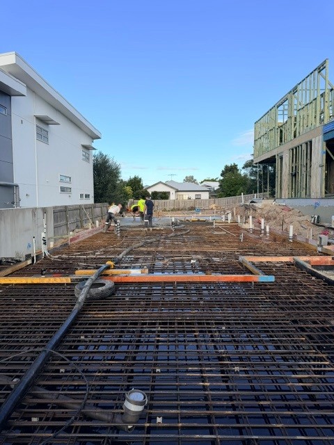 Reinforced slab concrete pumping